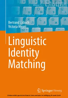 Lisbach / Meyer | Linguistic Identity Matching | E-Book | sack.de