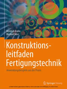 Krahn / Storz |  Konstruktionsleitfaden Fertigungstechnik | eBook | Sack Fachmedien