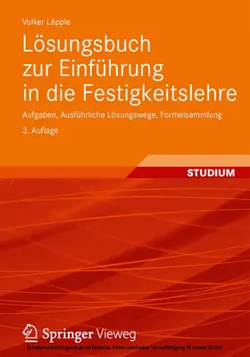 Läpple | Lösungsbuch zur Einführung in die Festigkeitslehre | E-Book | sack.de