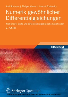 Strehmel / Weiner / Podhaisky | Numerik gewöhnlicher Differentialgleichungen | E-Book | www.sack.de