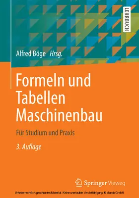 Böge / Franke / Weißbach |  Formeln und Tabellen Maschinenbau | eBook | Sack Fachmedien