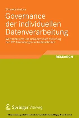 Kozlova |  Governance der individuellen Datenverarbeitung | eBook | Sack Fachmedien
