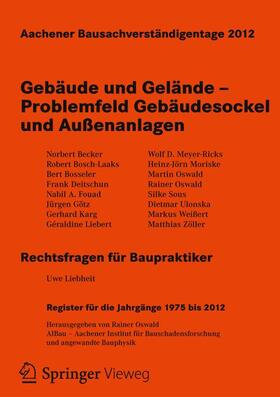 Oswald | Aachener Bausachverständigentage 2012 | Buch | 978-3-8348-2538-4 | sack.de