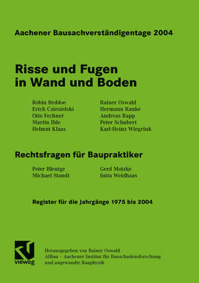 Oswald | Aachener Bausachverständigentage 2004 | E-Book | sack.de
