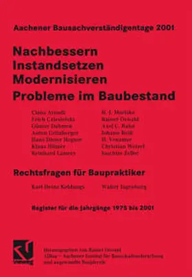 Oswald |  Aachener Bausachverständigentage 2001 | eBook | Sack Fachmedien