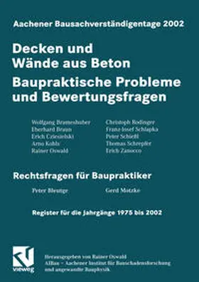 Oswald |  Aachener Bausachverständigentage 2002 | eBook | Sack Fachmedien