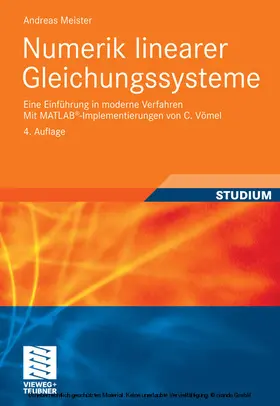 Meister / Vömel | Numerik linearer Gleichungssysteme | E-Book | www.sack.de