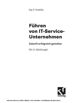 Hradilak |  Führen von IT-Service-Unternehmen | eBook | Sack Fachmedien