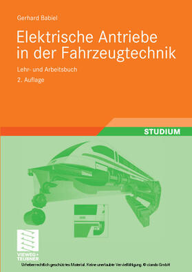 Babiel | Elektrische Antriebe in der Fahrzeugtechnik | E-Book | sack.de
