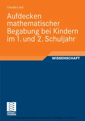 Lack |  Aufdecken mathematischer Begabung bei Kindern im 1. und 2. Schuljahr | eBook | Sack Fachmedien