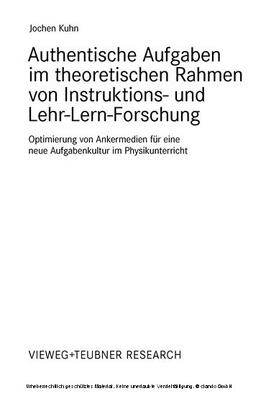 Kuhn | Authentische Aufgaben im theoretischen Bereich von Instruktions- und Lehr-Lern-Forschung | E-Book | sack.de