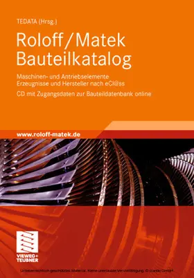 TEDATA / Roloff / Matek |  Roloff/Matek Bauteilkatalog | eBook | Sack Fachmedien
