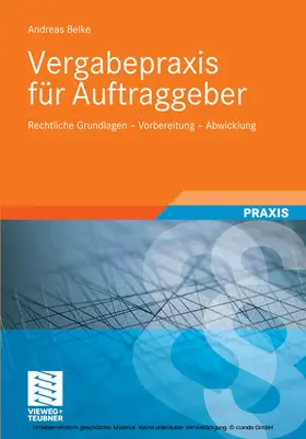 Belke |  Vergabepraxis für Auftraggeber | eBook | Sack Fachmedien