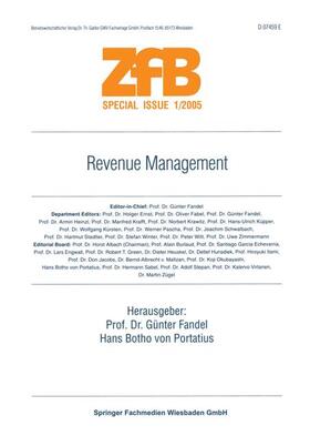 Fandel / von Portatius | Revenue Management | Buch | 978-3-8349-0050-0 | sack.de