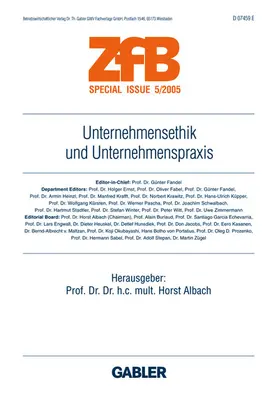 Albach |  Unternehmensethik und Unternehmenspraxis | Buch |  Sack Fachmedien