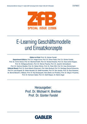 Breitner / Fandel | E-Learning Geschäftsmodelle und Einsatzkonzepte | Buch | 978-3-8349-0249-8 | sack.de