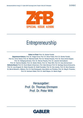Ehrmann / Witt | Entrepreneurship | Buch | 978-3-8349-0363-1 | sack.de