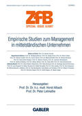 Albach / Letmathe |  Empirische Studien zum Management in mittelständischen Unter | Buch |  Sack Fachmedien