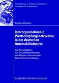 Schonert |  Schonert, T: Interorganisationale Wertschöpfungsnetzwerke in | Buch |  Sack Fachmedien