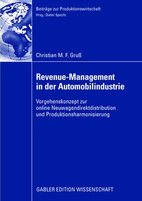 Gruß |  Revenue-Management in der Automobilindustrie | Buch |  Sack Fachmedien