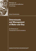 Krzeminska |  Krzeminska, A: Determinants and Management of Make-and-Buy | Buch |  Sack Fachmedien