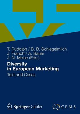Rudolph / Schlegelmilch / Meise | Diversity in European Marketing | Buch | 978-3-8349-1420-0 | sack.de