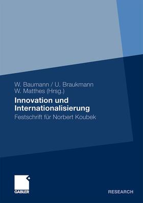Baumann / Braukmann / Matthes | Innovation und Internationalisierung | Buch | 978-3-8349-1709-6 | sack.de