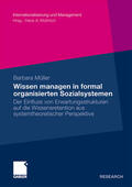 Müller |  Müller, B: Wissen managen in formal organisierten Sozialsyst | Buch |  Sack Fachmedien