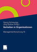 Schreyögg / Sydow |  Verhalten in Organisationen | Buch |  Sack Fachmedien