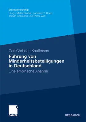 Kauffmann |  Führung von Minderheitsbeteiligungen in Deutschland | Buch |  Sack Fachmedien