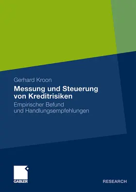 Kroon |  Messung und Steuerung von Kreditrisiken | Buch |  Sack Fachmedien