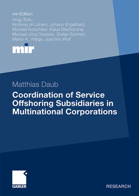 Daub |  Daub, M: Coordination of Service Offshoring Subsidiaries in | Buch |  Sack Fachmedien