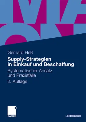 Heß |  Supply-Strategien in Einkauf und Beschaffung | Buch |  Sack Fachmedien