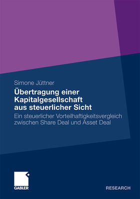 Jüttner |  Übertragung einer Kapitalgesellschaft aus steuerlicher Sicht | Buch |  Sack Fachmedien