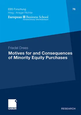 Drees |  Motives for and Consequences of Minority Equity Purchases | Buch |  Sack Fachmedien