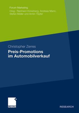 Zerres | Zerres, C: Preis-Promotions im Automobilverkauf | Buch | 978-3-8349-2315-8 | sack.de