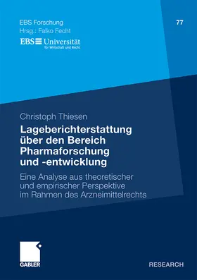 Thiesen |  Lageberichterstattung über den Bereich Pharmaforschung und -entwicklung | Buch |  Sack Fachmedien
