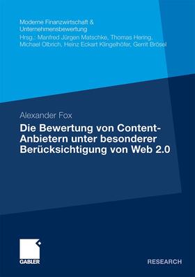 Fox | Fox, A: Bewertung von Content-Anbietern unter besonderer Ber | Buch | 978-3-8349-2355-4 | sack.de