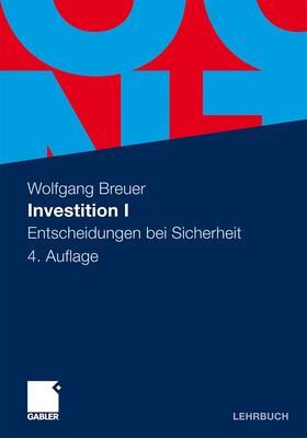 Breuer | Investition I | Buch | 978-3-8349-2367-7 | sack.de