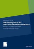 Brugger |  Brugger, F: Nachhaltigkeit in der Unternehmenskommunikation | Buch |  Sack Fachmedien