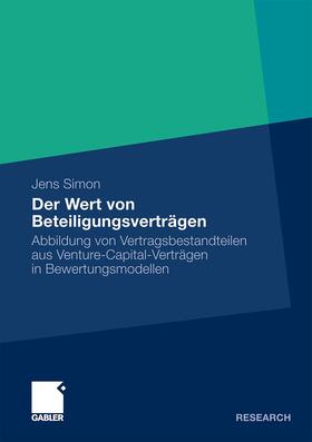 Simon | Der Wert von Beteiligungsverträgen | Buch | 978-3-8349-2502-2 | sack.de