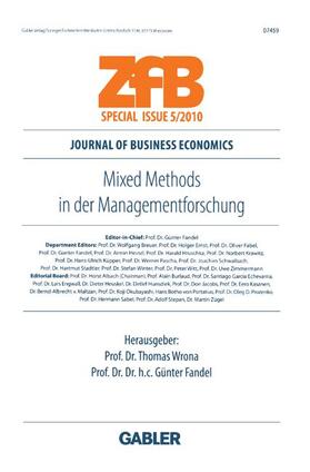 Wrona / Fandel | Mixed Methods in der Managementforschung | Buch | 978-3-8349-2521-3 | sack.de