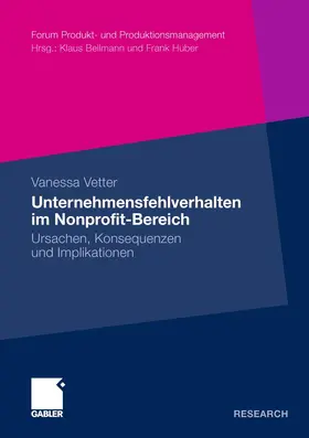 Vetter |  Unternehmensfehlverhalten im Nonprofit-Bereich | Buch |  Sack Fachmedien