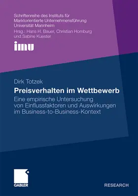 Totzek |  Preisverhalten im Wettbewerb | Buch |  Sack Fachmedien
