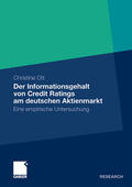 Ott |  Der Informationsgehalt von Credit Ratings am deutschen Aktienmarkt | Buch |  Sack Fachmedien