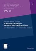 Mayer-Vorfelder |  Mayer-Vorfelder, M: Kundenerfahrungen im Dienstleistungsproz | Buch |  Sack Fachmedien