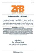 Küpper / Wrona |  Unternehmens- und Wirtschaftsethik in der betriebswirtschaftlichen Forschung | Buch |  Sack Fachmedien