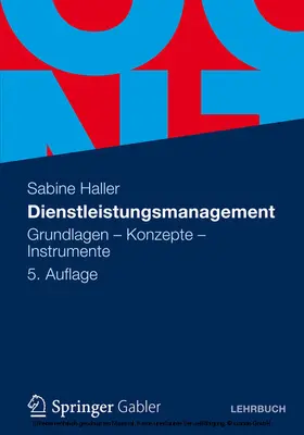 Haller |  Dienstleistungsmanagement | eBook | Sack Fachmedien