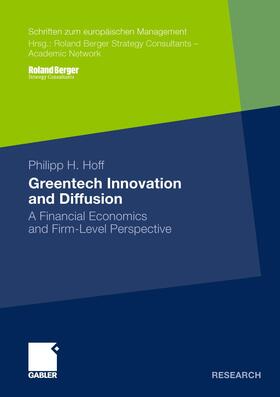 Hoff |  Hoff, P: Greentech Innovation and Diffusion | Buch |  Sack Fachmedien