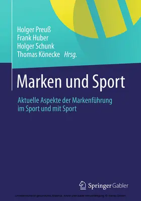Preuß / Huber / Schunk |  Marken und Sport | eBook | Sack Fachmedien